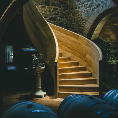 Tenuta Casenuove Toscana chianti cellar stairs it